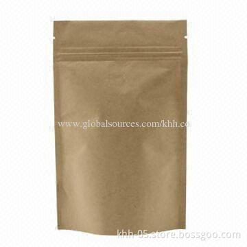 Kraft Paper Bag, Laminated with OPP or Aluminum Foil and LDPE, Used for Coffee or Snack or Organ